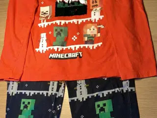 Minecraft nattøj i bomuld, størrelse 10 år.