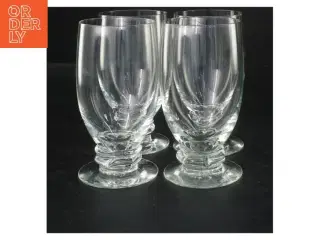 Ølglas sæt, 4 stk fra Holmegaard (str. Ø 7x14 cm)