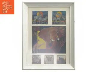 Billedramme med dyremotiv (str. 22,5x17,5 cm)
