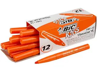BIC Visa Color Tusch, streg 3 mm, mellem orange, 12stk./ 1 pk.