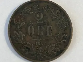 2 øre 1861 Sweden
