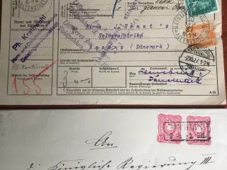 Tyskland Adressekort/ pakkekort, breve