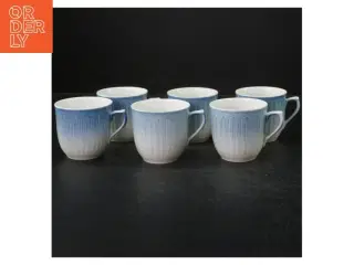 Blå og hvide porcelænskrus fra B&G (str. 7 cm. 6 styk)