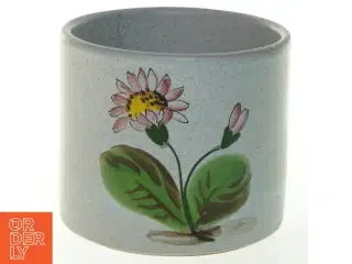 Dekoreret keramik krukke (str. 13x11 cm)