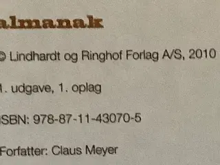 Almanak, signeret eksemplar, Claus Meyer