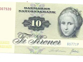 Dansk Pengeseddel, 10 kr. Serie 1972