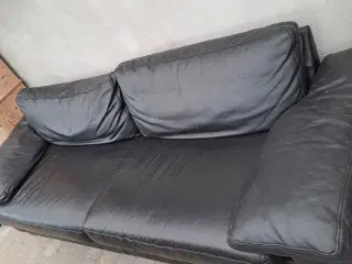  Rigtig  Læder  sofa   sælges 