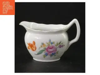 Porcelæn saucebåd med blomstermotiv