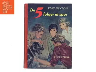 De 5 følger et spor af Enid Blyton (Bog)