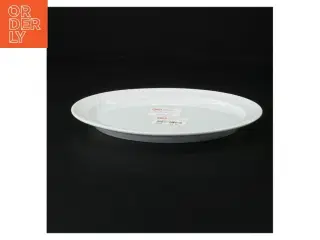 Hvid porcelænsfad fra Hvidport (str. 22 x 17 cm)
