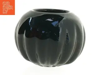 Sort keramik vase (str. 13 x 10 cm)