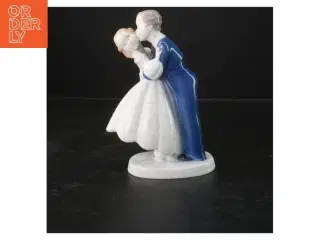 Porcelænsfigur af kyssende par fra B&G (str. 19x13 cm)