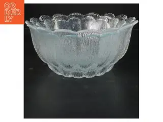 To runde Holmegård glasskåle (str. Ø 24x10&ø20x8 cm)