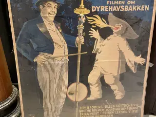 Gl. filmplakat fra 1951 m. Pjerrot