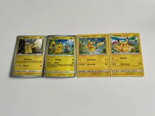4 Pokemon kort Pichachu 