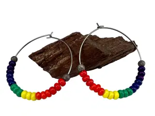 Hoop øreringe med Pride / chakra / regnbue farver
