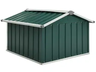 Garage til robotplæneklipper 92x97x63 cm galvaniseret stål grøn
