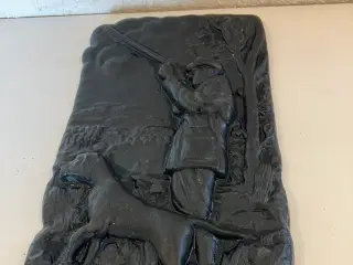 Jæger med hund relief