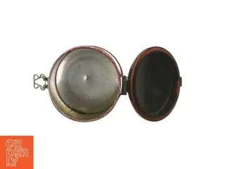 Rund Vintage metal opbevaringsdåse med lukkelåg (str. 14,5 cm)