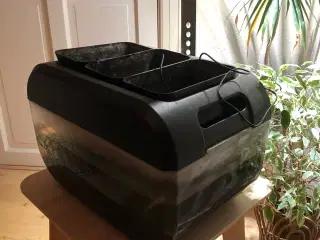 Mikrogrønt og akvarium i et. 