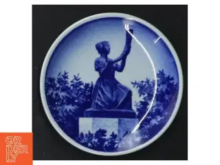 Blå og hvid dekorative platter fra Royal Copenhagen (str. Ø 8 cm. 5 styk)