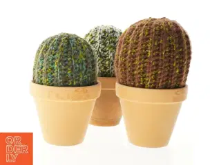 Håndlavet kaktus planter (str. 19 x 10 cm og 18 x 10 cm og 16 x 10 cm)