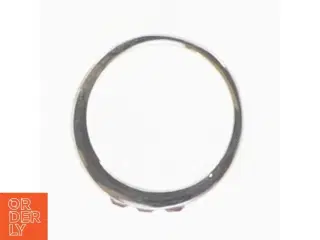 Sølvring med lyserøde sten (str. 58 mm)