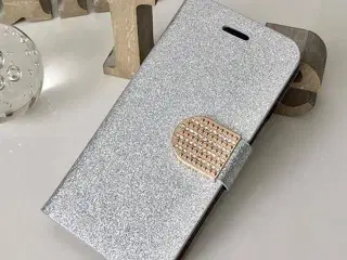 Sølv glimmer flip cover iPhone 7 el 8 