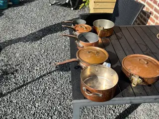 Kobber gryder + pande