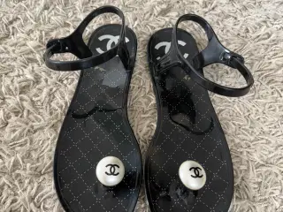 Chanel sandaler, sort/hvid