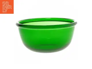 Grøn glasskål (str. Ø 20 cm)