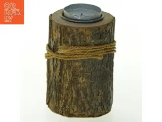 Træ-lysestage (str. H. 10 cm ø. 7 cm)