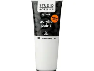 Creall Studio Akrylmaling, dækkende, white (81), 120ml/ 1 fl.