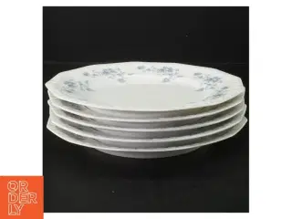 Blåt blomstermønstret porcelænstallerkener fra Rosenthal (str. 22x2 cm)