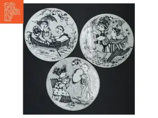 Juli, august og september platter af Bjørn Wiinblad  (str. Ø 15 cm)