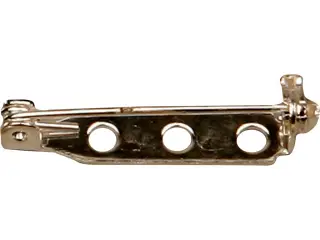 Forsølvet Brochenål 25 mm - 10 stk. til DIY-projekter