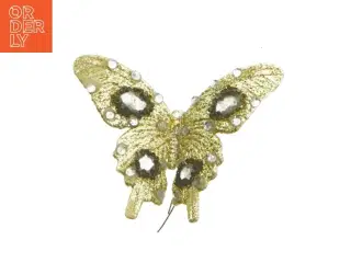 Guldsommerfugl dekoration (str. 8,5x10 cm)