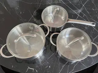 Grydesæt i 18/10 rustfrit stål fra pillivuyt