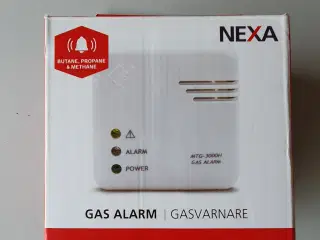 Gasalarm Nexa virker også til Propane og Methane