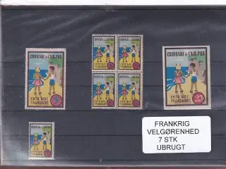 Frankrig - Velgørenhed - 7 Stk. - Ubrugt
