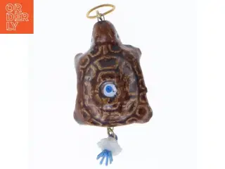 Keramisk vedhæng med øje-motiv (str. 6 cm)