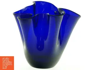 Tulipan vase i blå glas (str. H. 20 cm)