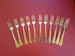 Middagsgafler - 11 stk. / Mrk. Louise, Pletsølv