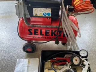 Kompressor - Selekta - 24 l - 2,0 HK + tilbehør