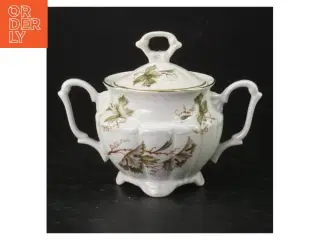 Porcelænssuppekop med låg (str. Ø. 9,5 cm)