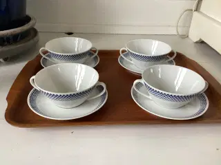 4 sæt Lyngby Romber suppekopper 