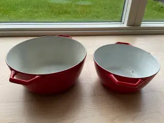 Emaljerede Støbejernsgryder nr. 2 og 3 Copco