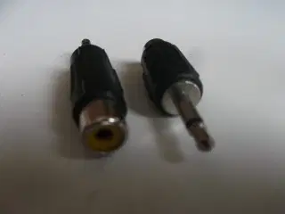 Adapter 3.5mm mono minijack han til RCA phono hun