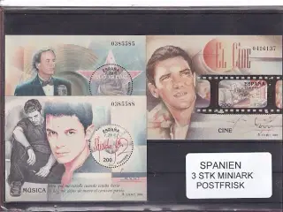 Spanien. - 3 Miniark - Postfrisk