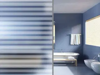 Vinduesfolie 0,9x5 m stribet PVC matteret